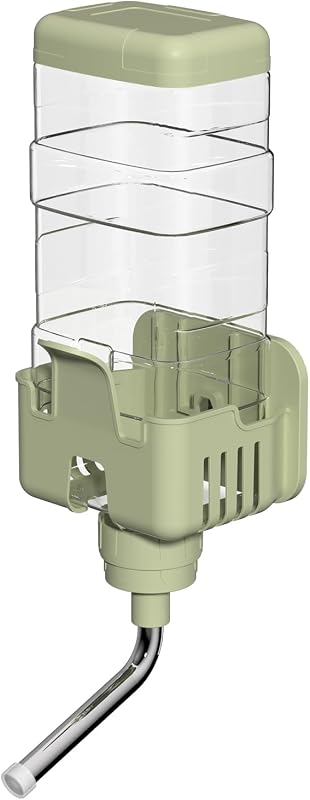 30oz Small Animal Water Bottle for Cage, No Drip Pet Water Dispenser Green | Large‑capacity with Leak-resistant Nozzle for Small Pet Rabbit, Guinea Pig, Chinchilla, Ferret, Bunny