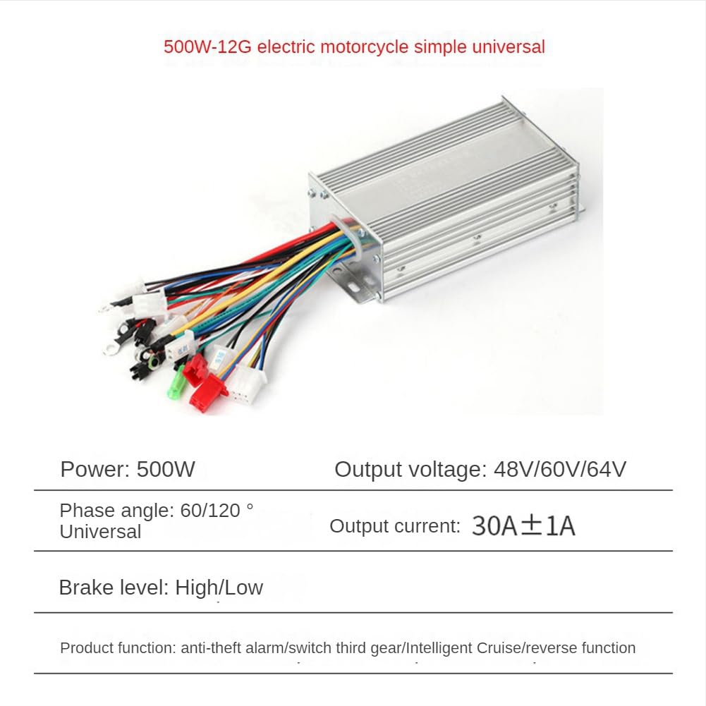 Lot de 2 contrôleurs de moteur 48 V 60 V 500 W 12 Mos MAX 30 A pour vélo électrique, scooter électrique, moto Bldc