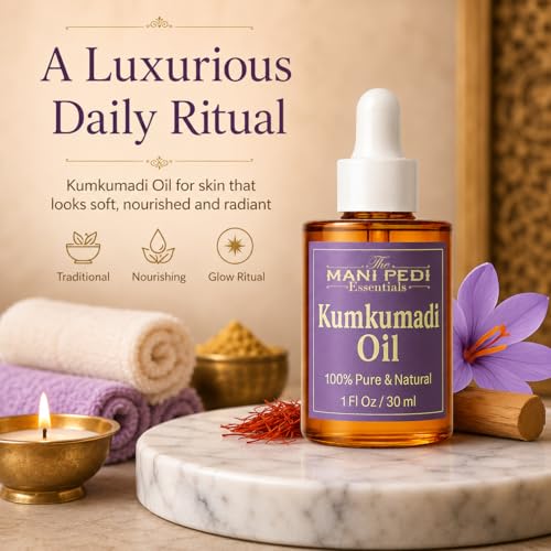 Image of TMPE Kumkumadi Oil, Pure & Natural Ayurvedic Kumkumadi Tailam for Skin Brightening, Helps Reduce Dark Spots & Uneven Tone | Hydrating Face Oil for Glow, Smooth Texture & Natural Radiance - 30ml