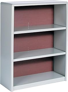 Value Mate Steel Bookcase w 3 Shelves in Gray Price In India
