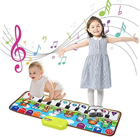Gifts for 2-3+ year old Girls Boys ,Play Mat for Babies Musical Toys for 1- 2 -3 Toddlers Touch Floor Piano Mat, 4- 5-6 KIds Music Piano Keyboard Dance Mat for Early Learning Toys / Autism Sensory Toys