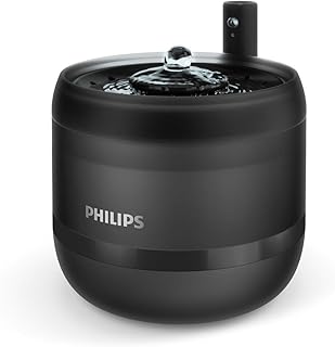 Philips Fontaine à Eau - Pet Series, Fontaine Chat Intelligente, Bol Anti-Déversement, Surveillance du Niveau d'eau, Activation par Mouvement, Filtration 4 Niveaux, Capacité 2,2L (PAW3210/02)