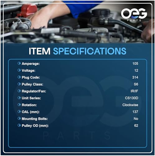 OEG Parts New Alternator Compatible With 2000-2002 Chevy Camaro & Pontiac Firebird V6 3.8L 10464437, 10480378, 321-1797, 334-2515, RM1383, ADR0348, 90014369 by Parts Player - Image 3