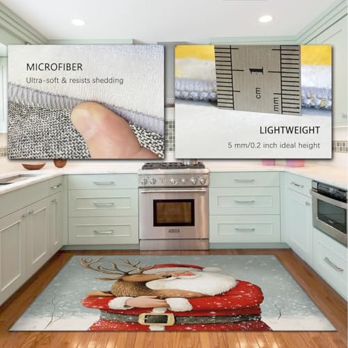 Tapis de Noël lavable pour protéger le sol de l'entrée avec douceur - 5