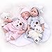 ZoSiP Bambola Reborn Realistico Silicone Newborn Bambola Handmade Lifelike Gemelle Bambole Neonati Bambini Giocattoli interattivi (Color : Photo Color, Size : 55cm)