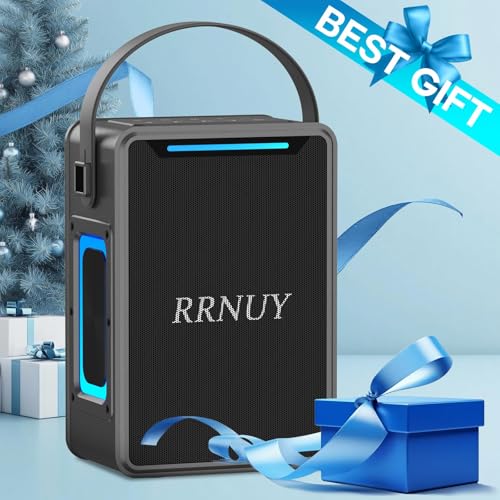Enceinte Bluetooth portable étanche noire avec jeux de lumière LED intégrés