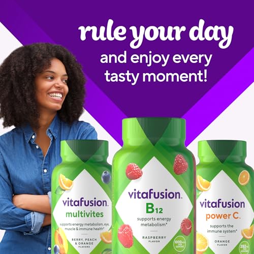 Vitafusion Vitamin B12 1000 mcg | 140 Gummies | Yummy Raspberry Flavor - image 9