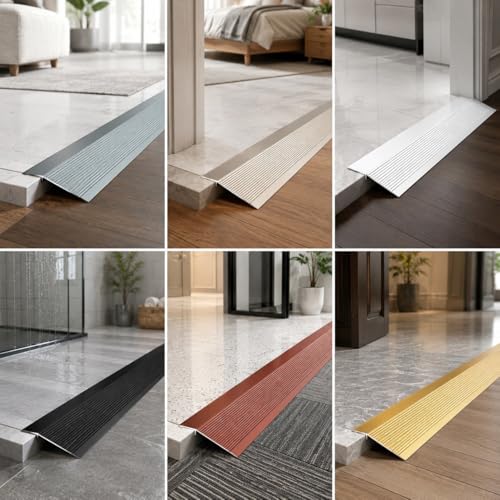 Perfil de suelo de aluminio para eliminar desniveles molestos con tira duradera de 100 mm 3