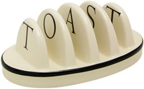 Fairmont & Main Script Toast Rack, 17.0 x 10.0 x 7.0 cm, Cream