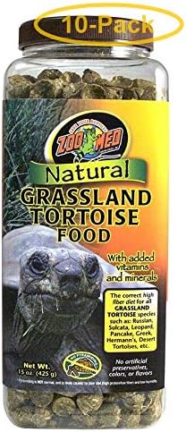 Zoo Med Natural Grassland Tortoise Food 15 oz - Pack of 10