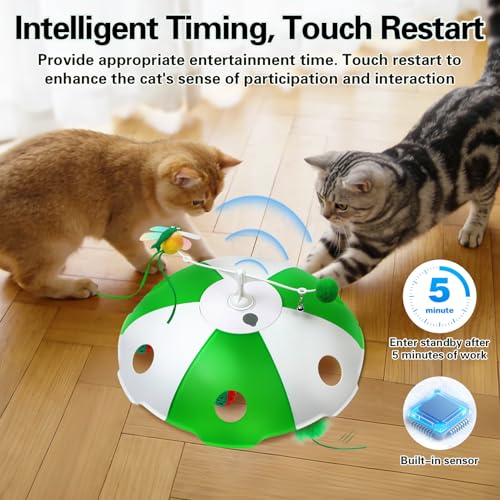 Jouets pour chat rechargeables interactifs avec labyrinthe à 6 trous - 4