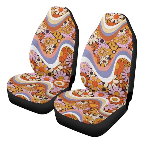 Couvre sieges élastiques fleurs 52x138cm pour protéger les sièges de voiture usés