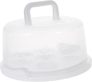 PRETYZOOM Portable Cake Box Plastic Containers Cake Carrier Containers for Food Cupcake Container Storage Take Out Veggie Containers for Refrigerator Pp Vegetable Plastic Box White re-usable