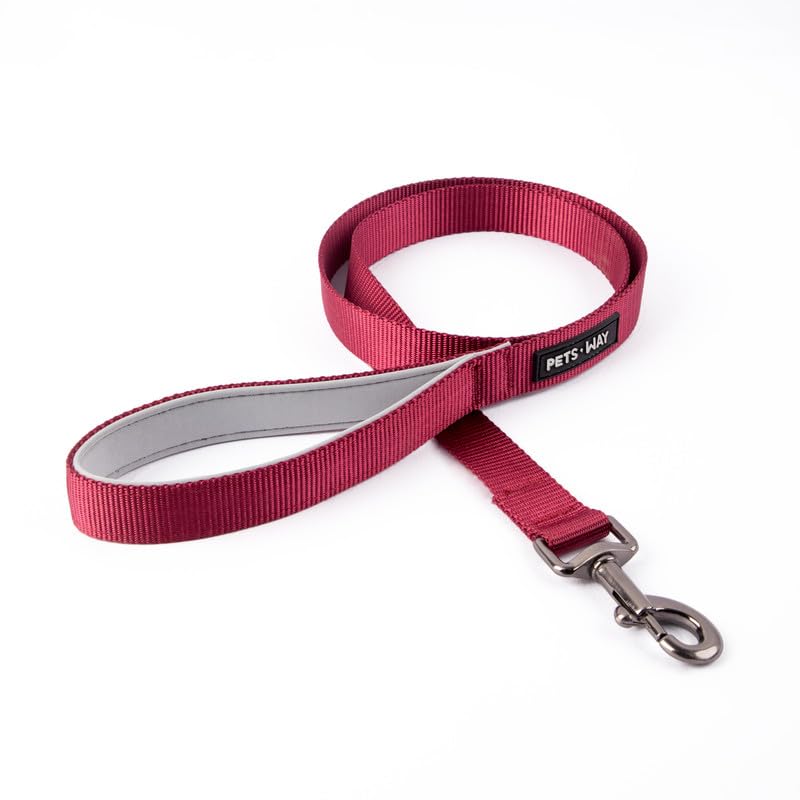 Petsway Padded Dog Walking Leash ((4 Feet) Wine), Solid Color Leash for Dogs Pet with Padded Handle and Strong Secure Snap Hook (B0CCVQKXRG) Amazon Price History, Amazon Price Tracker