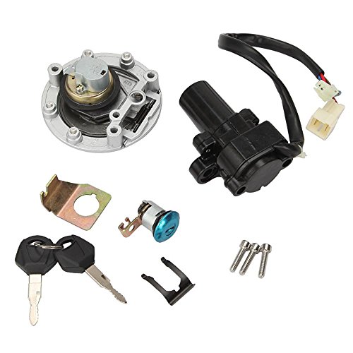 INNOGLOW Motorcycle Ignition Switch Key Fuel Gas Cap Tank Cover Kit Seat Lock Key Set for Yamaha YZF R1 R6 R6S FZ6 FJR1300