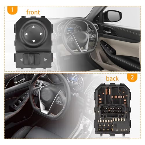 Interrupteur de commande de rétroviseur extérieur Nissan Altima Pathfinder 25570-3TB2A - 5