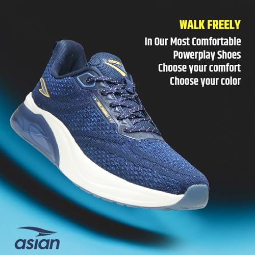 Image of ASIAN Powerplay-22 Sports Running Shoes for Men | Lightweight, Breathable Sneakers with Bounce Sole | Ideal for Gym, Walking, Jogging & Daily Use | Stylish Trainers