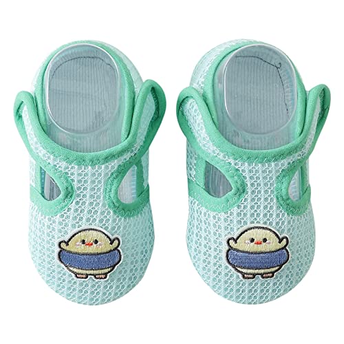 Baby Walking Shoes Cartoon Soft Sole Anti Slip Socks Baby Floor Shoes Baby Walking Socks Canvas Ballet Shoes for Girls (Blue, 7.5 Toddler)3