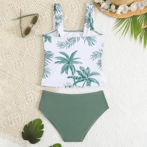 Two Piece Tankini Swimsuits for Teens Bathing Suits Hollow Out Girls' Swimwear Size 8-12Y4
