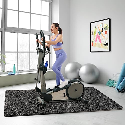 Sivan Health And Fitness Rubber Top High Density Eva Foam Gym Flooring For Home Gym - 24 Sq Ft Exercise Mat Tiles For Workout & Heavy Exercise Equipment, 6 Interlocking Puzzle Play Mats 1/2 Inch Thick #TOP4