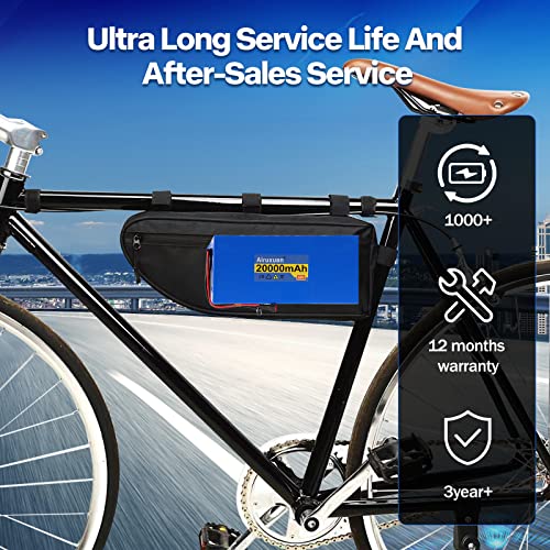 Image of 52V Ebike Battery 20Ah Electric Bike Battery with 2A Charger, T-Plug, XT60 Connector and BMS for 250-1000W Electric Bicycles Motor