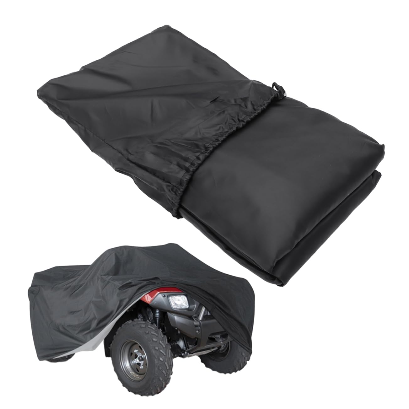 POPETPOP Housse De Protection Imperméable Et Anti-UV pour Tondeuse Et Véhicule Tout- Housse Extérieure Légère Et Résistante Protection La Poussière Pluie Noir