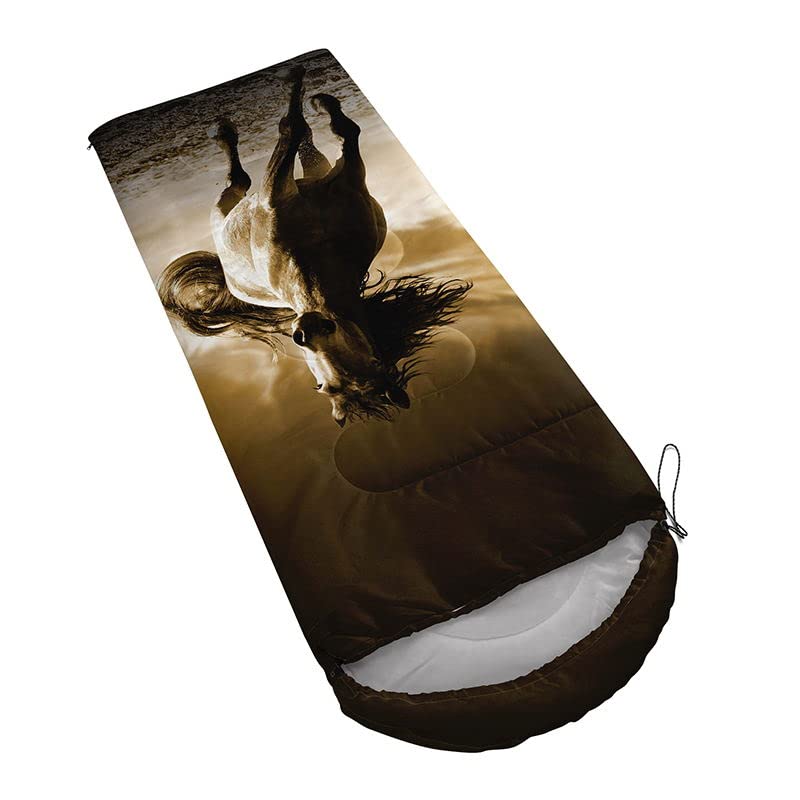 Sleeping Bag for Kids Adults, Brown Giraffe Fur Pattern - Lightweight Warm Portable Outdoor Indoor - Waterproof Cold Weather Resistant Sleeping Bag for Camping Hiking miniatura 2
