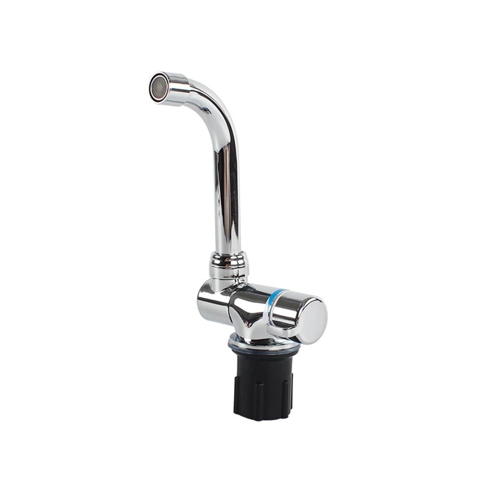 ZQFHSX Copper Caravan Boat 360 Rotation Cold Water Faucet Tap Kitchen Bathroom For RV Marine Deck Hatch Modification(Silver)