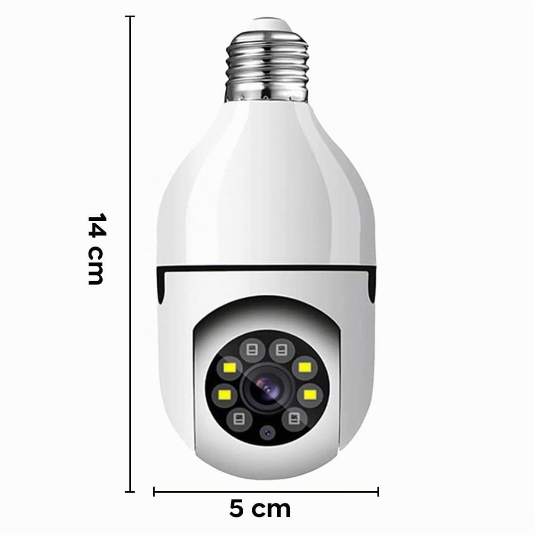 Mediawave Store - 4 pz Telecamera Wi-Fi, Camera Nascosta, Lampada Esterno, Interno, Lampadina Zoom Cam, Sicurezza Casa, Visione Notturna,Audio Bidirezionale, Controllo da Remoto