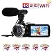 Produktbild Videokamera 4K Camcorder Full HD 30MP WiFi-Konnektivität Videokamera mit Mikrofon 3,0-Zoll-Touchscreen IR-Nachtsicht Video Camcorder Zeitraffer