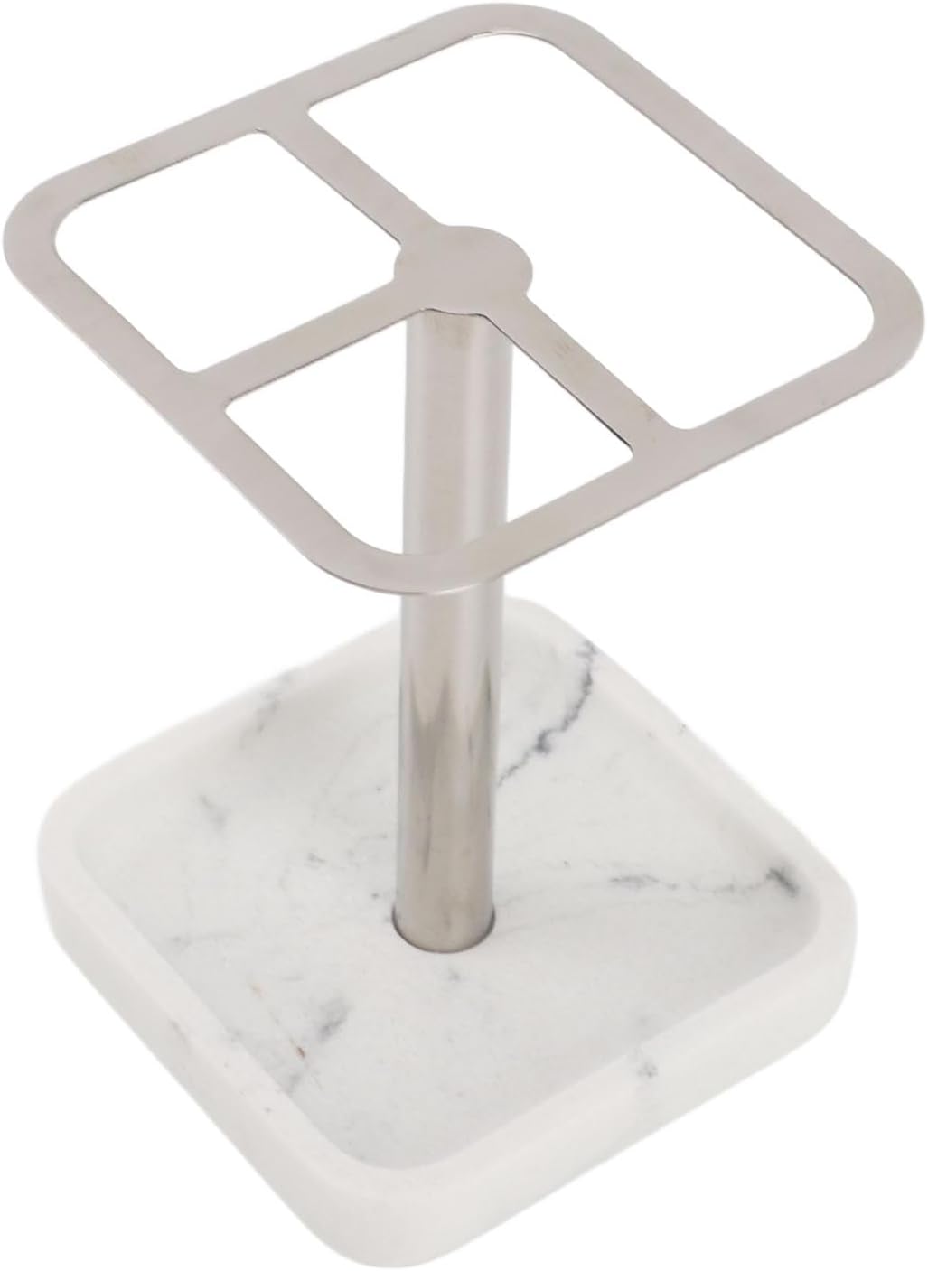 バスルーム用歯ブラシホルダー ステンレススチール歯ブラシホルダー カウンタートップ歯ブラシと歯磨き粉スタンド (シルバー)