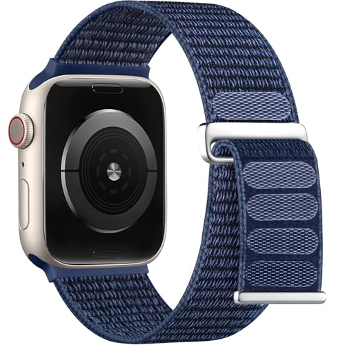Sport Nylon Loop Bands Compatible with Apple Watch Band 44mm 40mm 41mm 45mm 38mm 42mm 49mm for Men Women, Soft Adjustable Breathable Braided Wristbands for iWatch Series 9 8 7 6 5 4 3 2 1 Ul