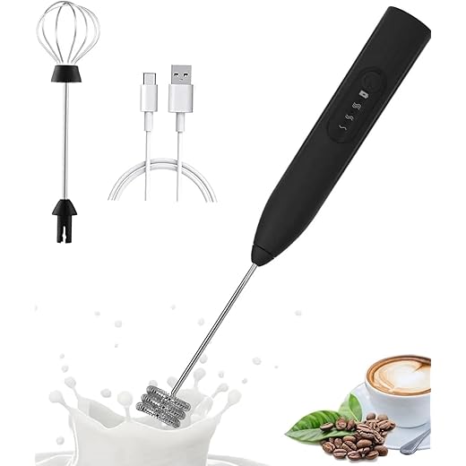 CREWLA Powerful Hand Milk Frother Hand Blender Coffee Frothe