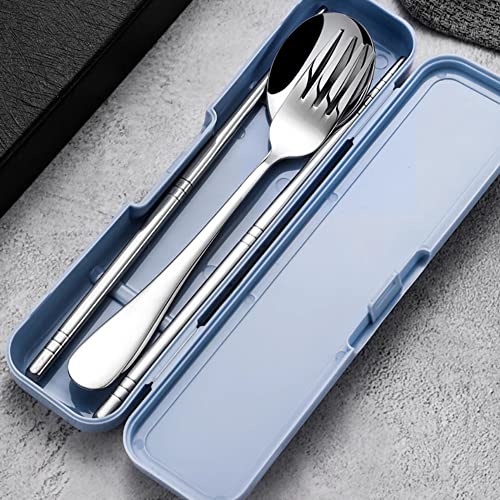 Hahhhha 2pcs Rectangle Flatware Organizer Cutlery Fork Spoon Travel, Portable Flatware Box Tableware Storage Case - Image 2