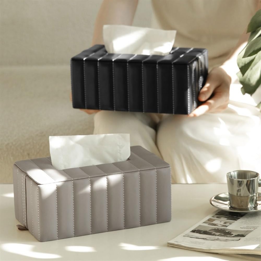 Tovaglioli fazzoletti di alta qualità Scatola for soggiorno Scatola for decorazione camera da letto(Gray)
