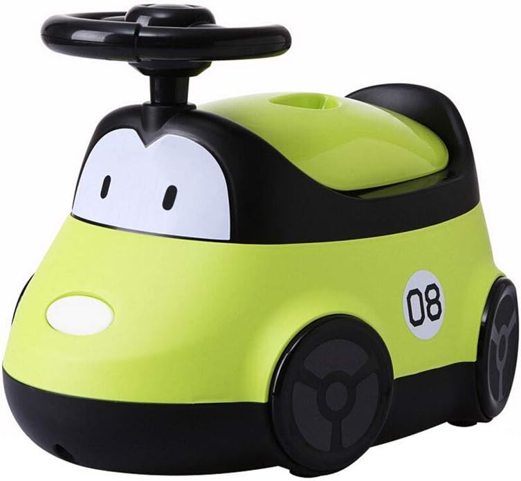 Children's Toilet Cartoon Car Baby Toilet Baby Potty Male and Female Children's Urinal Toddler Potty Training (Color : Blue) (Green)