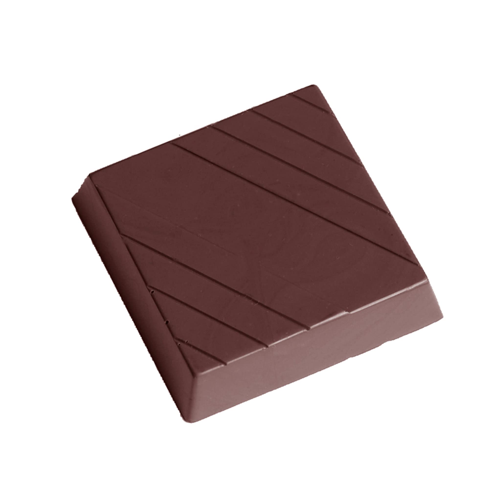 CW2356 – Chocolate World – Square with Lines Polycarbonate Mould