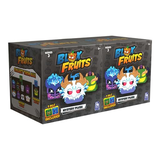 Blox Fruits セット - プラッシュ、ミニフィギュア、DLCコード付き Blox Fruits - Collectible Mystery Plush 2-Pack (4” Tall, Series 3