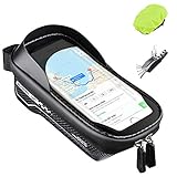 【Sicherheit und Kompatibilität】 Das reflektierende Streifendesign der Fahrradtasche sorgt für Sicherheit bei Nachtfahrten. Kompatibel mit Smartphones innerhalb von 6,5 Zoll, wie iPhone 6/7/8 plus, iPhone X, Samsung Galaxy S6, S7, S8, S7 Edge, Huawei P20, Mate 10 usw