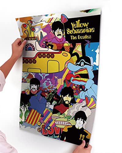 The Beatles - Yellow Submarine Poster sur Toile – 28x43cm – Affiche Sans Cadre (11×17) inch Cadeau - Les Beatles, Paul McCartney, John Lennon, RIngo Starr, George Harrison The Beatles - Yellow Submarine Poster sur Toile - 28x43cm - Affiche Sans Cadre (11x17) inch Cadeau – Image 4