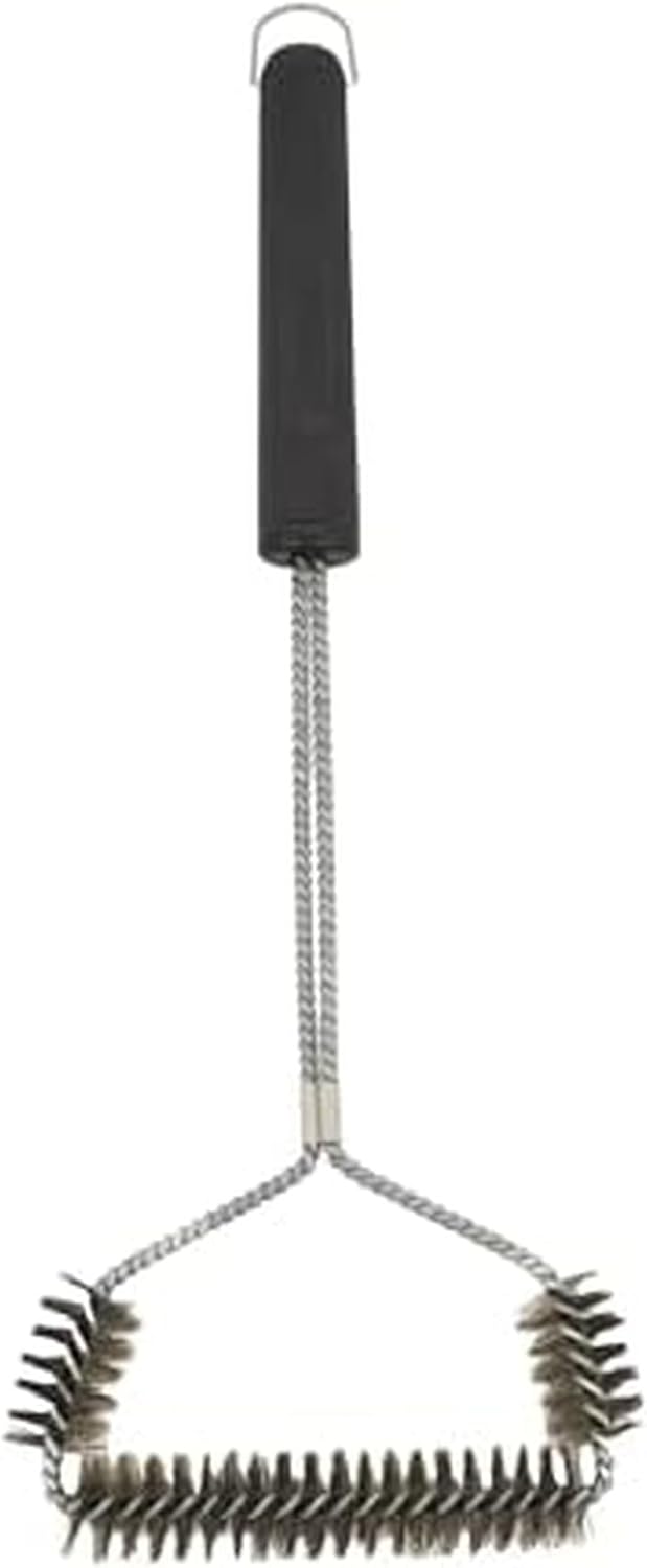 Farberware BBQ Stainless Steel Spiral Grill Brush, Woven, Stainless Steel Bristles, Includes Storage Ring