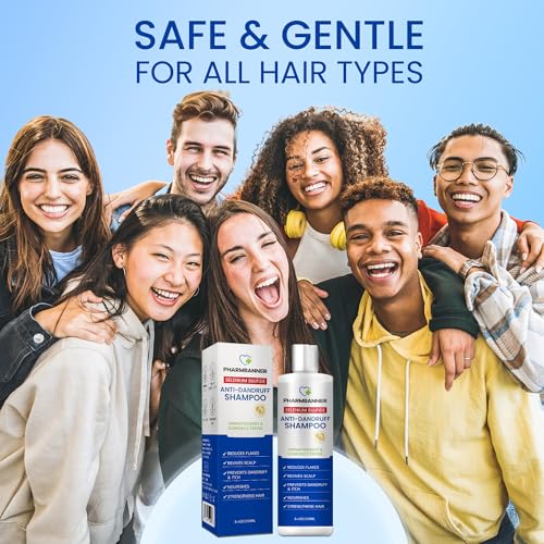 PHARMBANNER Anti-Dandruff Shampoo with Selenium Sulfide &ndash; Medicated Anti-Fungal Formula for Seborrheic Dermatitis & Folliculitis &ndash; Itchy, Flaky & Oily Scalp Relief &ndash; Menthol & Lavender Oil