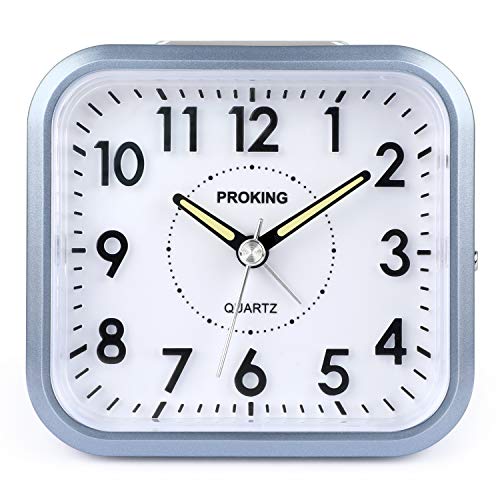 PROKING Reloj despertador analógico (azul)