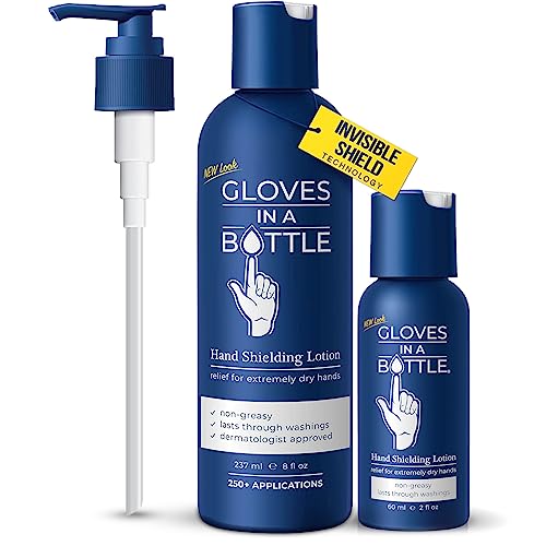 Gloves In A Bottle Non Greasy Healthcare Workers Hand Creams – Hand Cream for Nurses – Silicone...