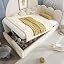 Beige Ottoman Upholstered Bed Daybed With Storage