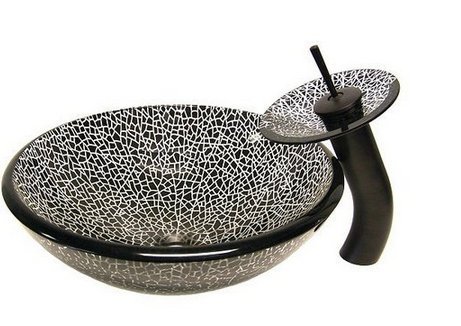 Robinet de lavabo en laiton Gowe avec vasque noire抗 résistant