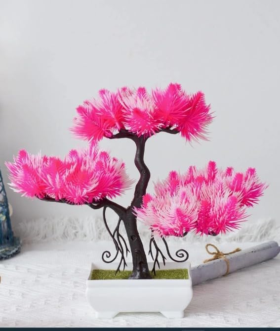 SATYAM KRAFT 1 Pcs Artificial Bonsai Flower Tree with Designer Pot for Valentine, Home Decor, Room Decorations, Living Room Table Decorative Plants and Craft Items Corner, Christmas. (B0CVH6B45T) Amazon Price History, Amazon Price Tracker