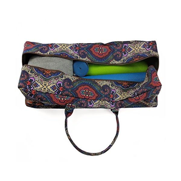 Kindfolk-Yoga-Mat-XL-Duffel-Bag-Extra-Large-Patterned-Canvas-with-Pocket-and-Zipper Kindfolk Yoga Mat XL Duffel Bag Extra Large Patterned Canvas with Pocket and Zipper