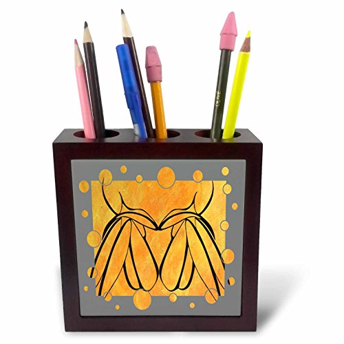 3dRose ph_23735_1 Lovers Lesbian Couple-Tile Pen Holder, 5-Inch