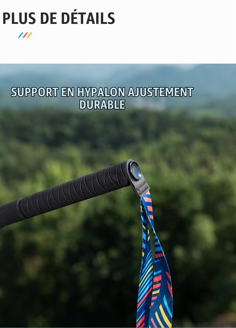 Aonijie Bâtons de randonnée pliables et légers en aluminium, 110/120 cm, réglables, ultra légers pour bâtons de course